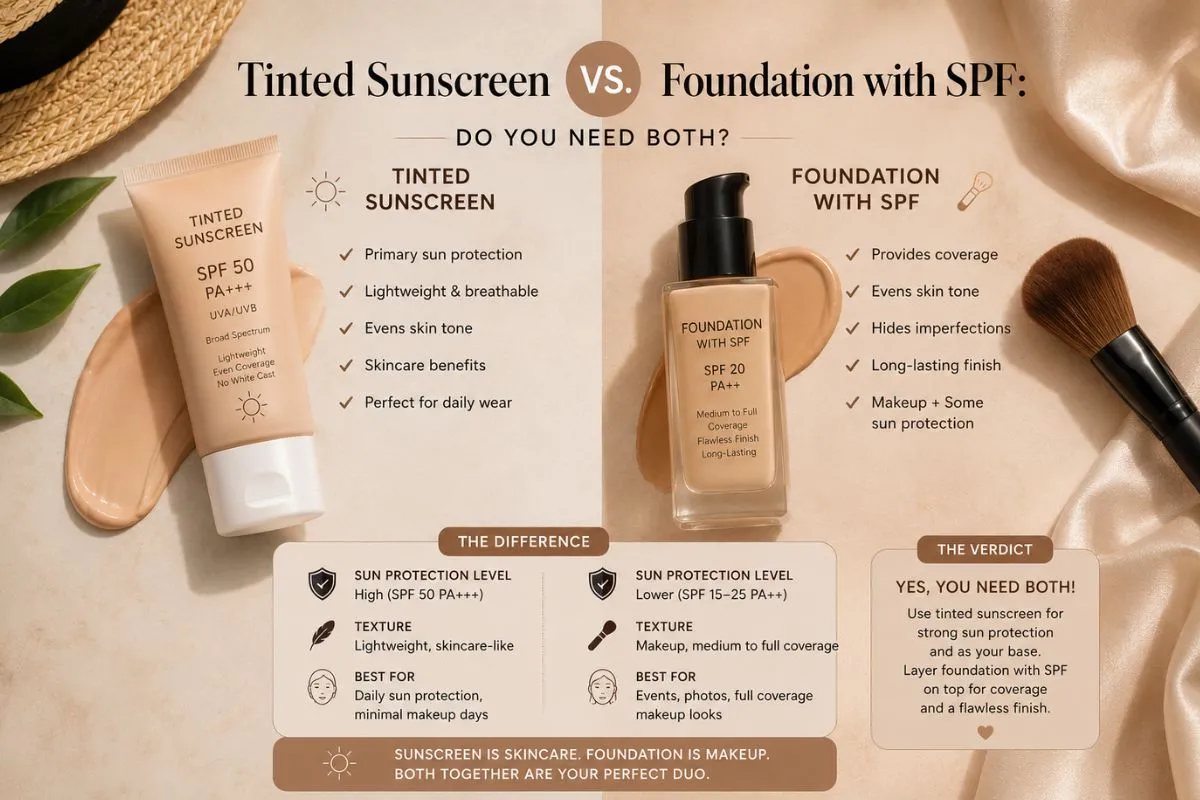 Tinted Sunscreen Vs. Foundation With Spf: Do You Need Both? 1 Tinted Sunscreen Vs. Foundation With Spf: Do You Need Both?