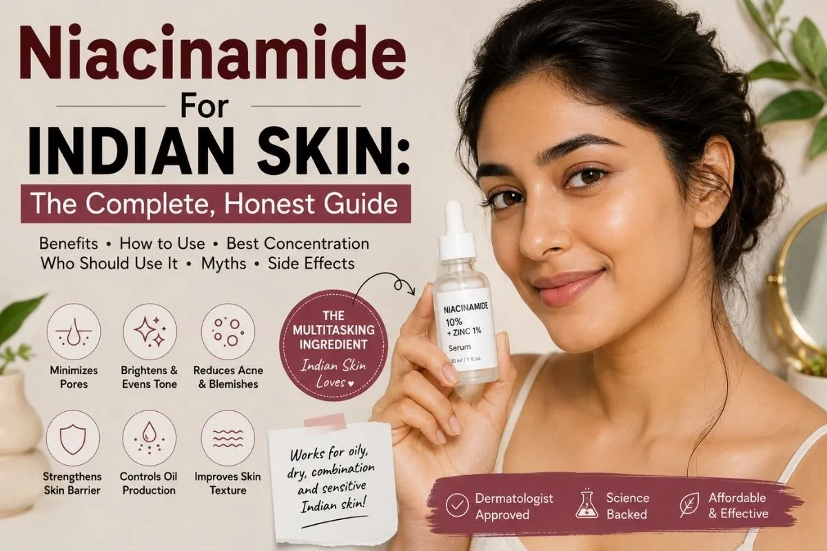 Niacinamide For Indian Skin: The Complete, Honest Guide 1 Niacinamide For Indian Skin: The Complete, Honest Guide