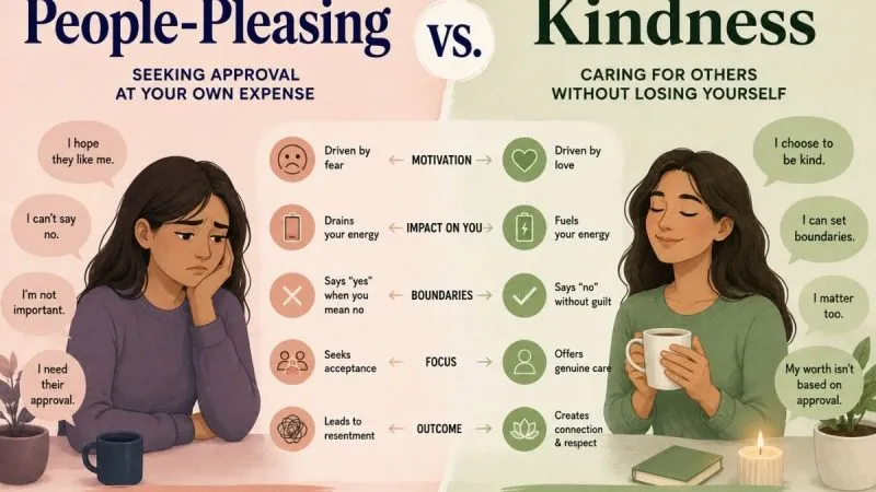 People-Pleasing Vs. Kindness: How To Tell The Difference 2 People-Pleasing Vs. Kindness: How To Tell The Difference