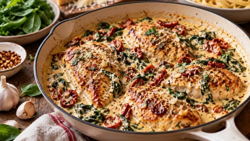 Creamy Garlic Tuscan Chicken: An Easy, Restaurant-Quality 30-Minute Dinner 3 Creamy Garlic Tuscan Chicken: An Easy, Restaurant-Quality 30-Minute Dinner