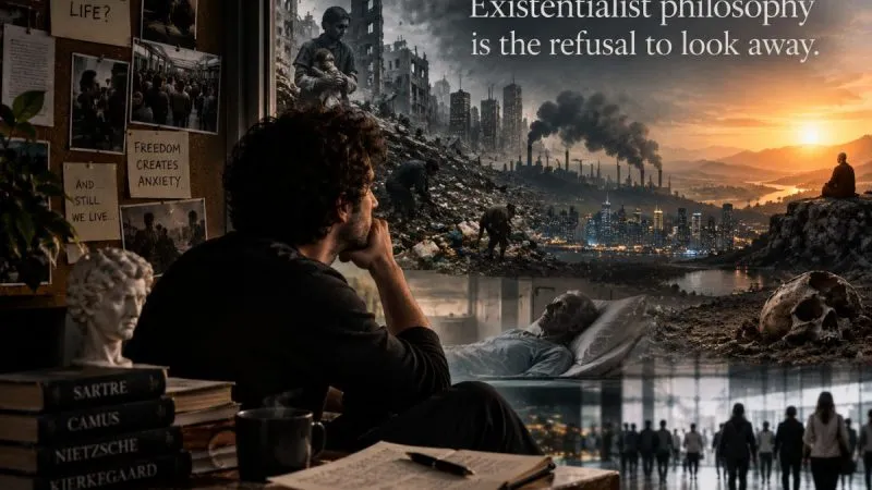 Existentialist Philosophy Is The Refusal To Look Away.