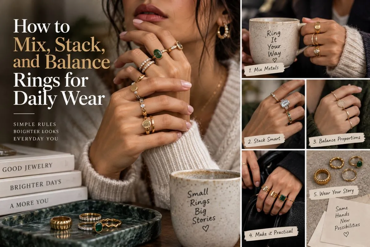 How To Mix, Stack, And Balance Rings For Daily Wear 1 How To Mix, Stack, And Balance Rings For Daily Wear