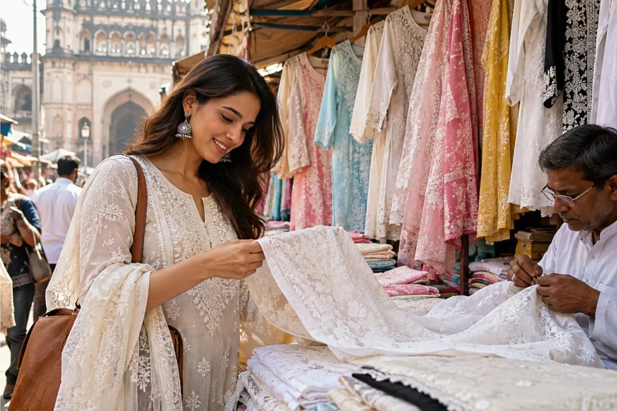 Chikankari: 7 Best Places To Buy Authentic Lucknowi Embroidery 1 Chikankari: 7 Best Places To Buy Authentic Lucknowi Embroidery