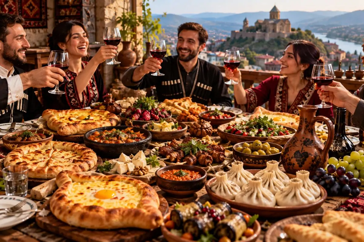 The Georgian Supra: The Feast Where The Table Disappears Under The Food 1 The Georgian Supra: The Feast Where The Table Disappears Under The Food